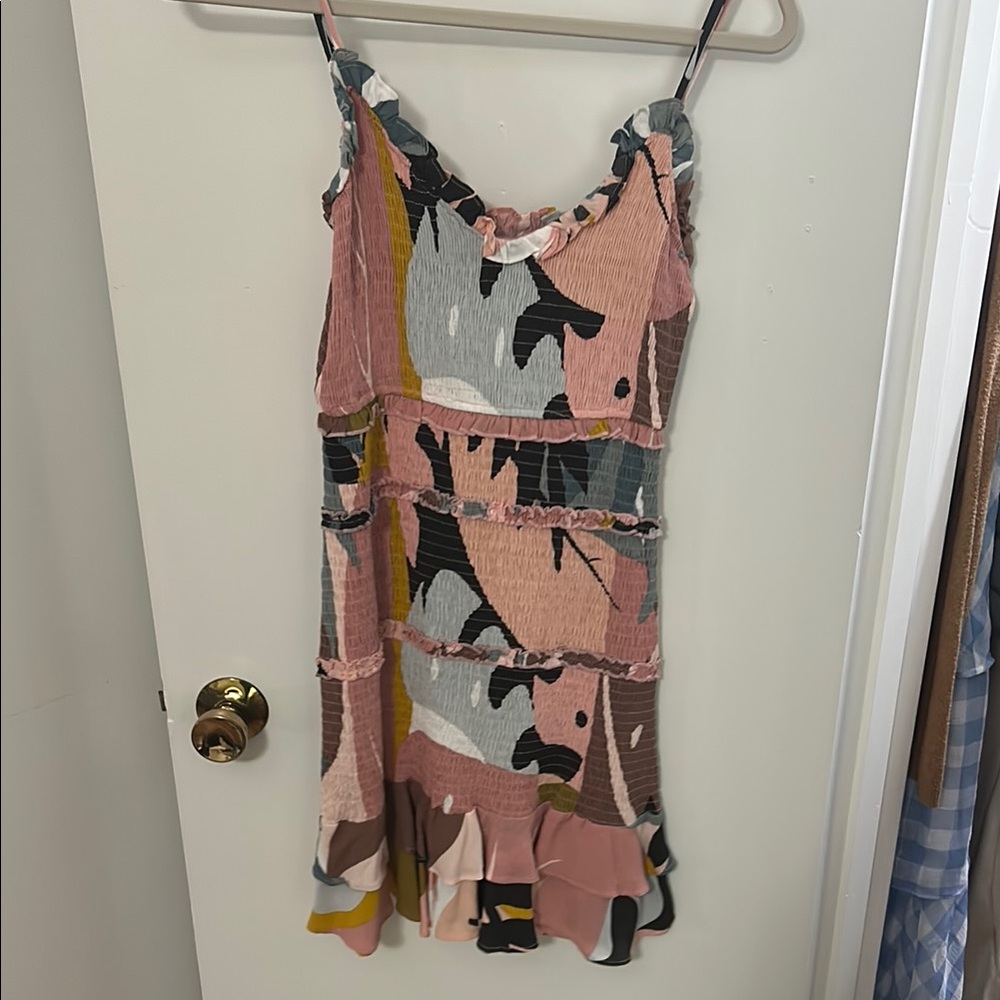 Karlie Multicolor Abstract Mini Dress